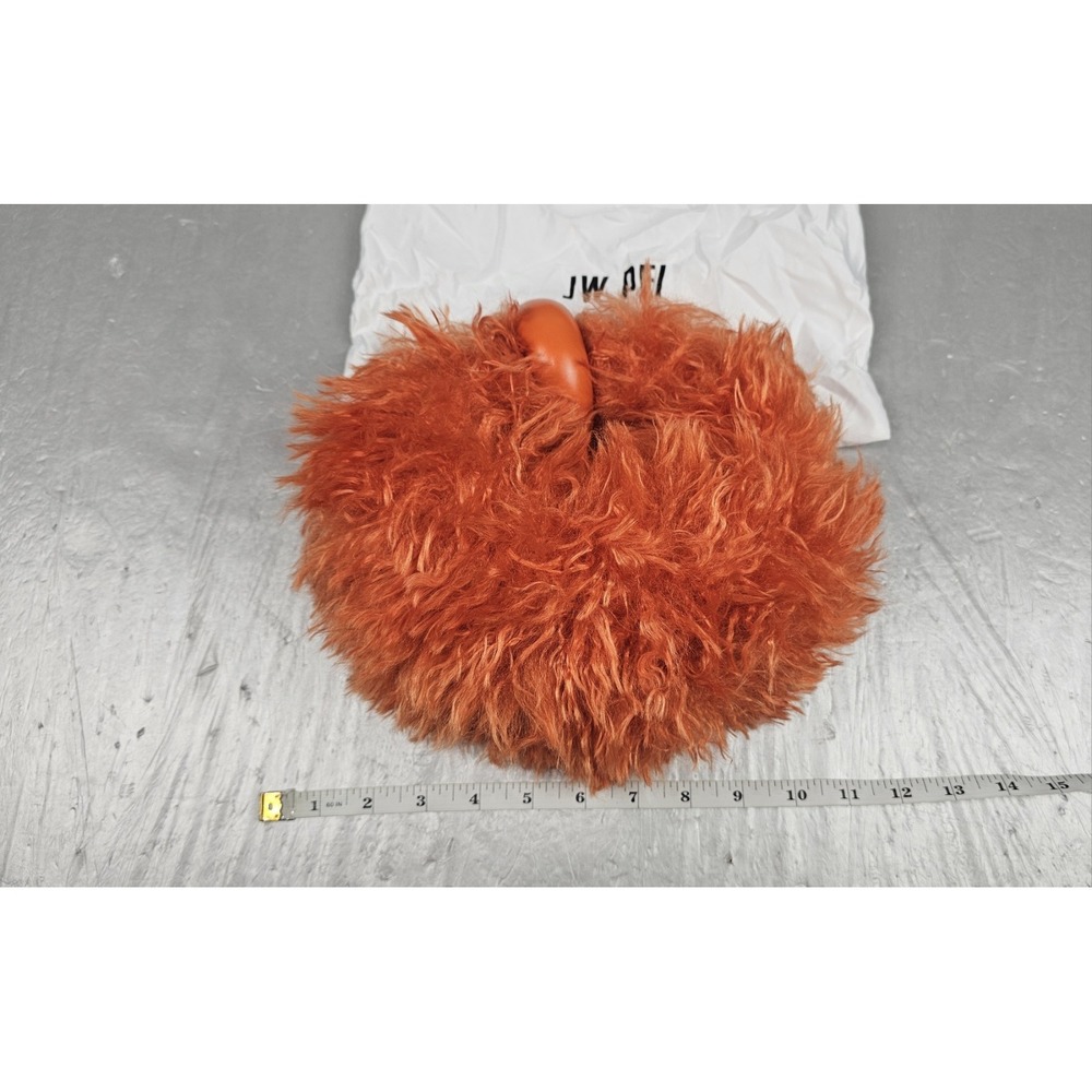 JW PEI Womens Abacus Top Handle Bag Faux Fur Orange Mini NEW with BAG - Picture 2 of 6